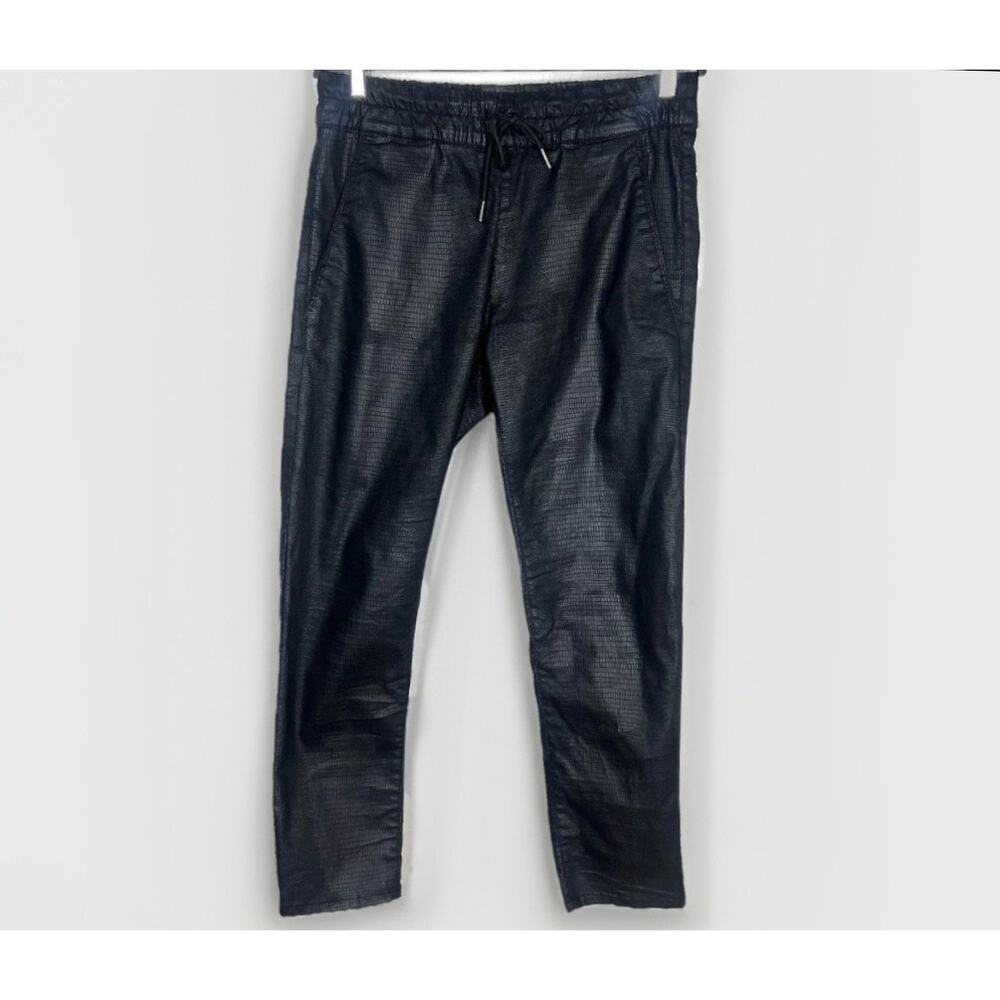 Bevy Flog Sz 30 Shely Drawstring Pants in Black Snake - Picture 2 of 11